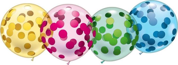 Actual product image Karaloon 4 giant balloons confetti (4 x)