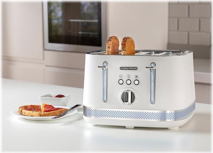 Actual product image Morphy Richards Illumination white 4-slice toaster