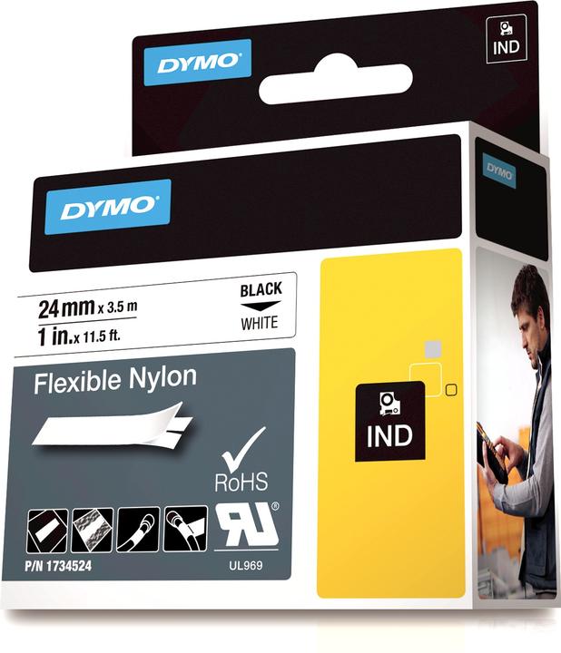 Produktbild Dymo Rhino Nylonband, weiss (9 cm, Mehrfarbig)