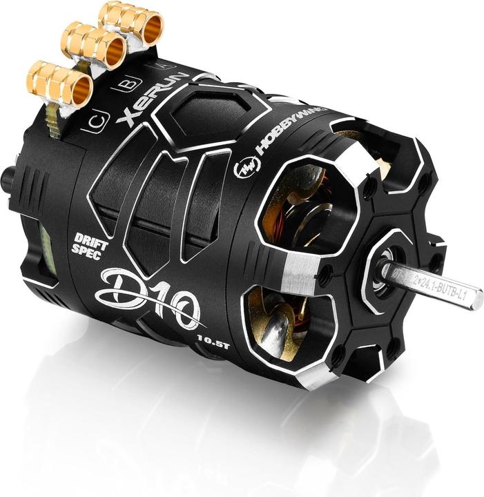 Hobbywing Brushless Motor Xerun D10 Drift 10.5T, Schwarz