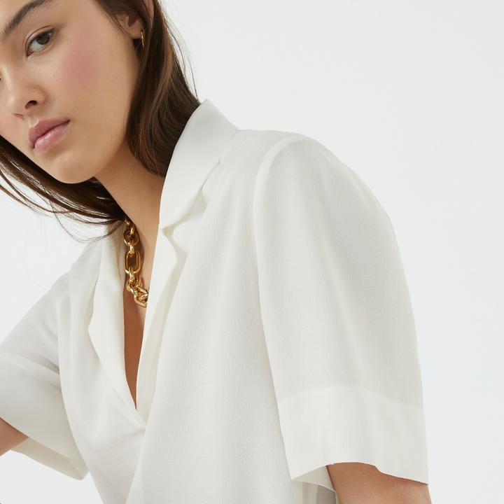 Produktbild La Redoute Collections Kurzärmelige Bluse mit Reverskragen (40)