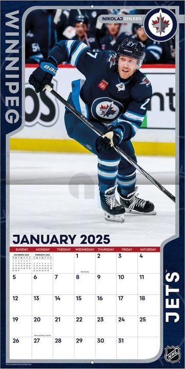 Image du produit NHL - Winnipeg Jets- Calendrier mural d'équipe 30,5 x 30,5 cm 2025 (30,5 x 30,5 cm, Français, Italien, Espagnol, Allemand, Anglais)