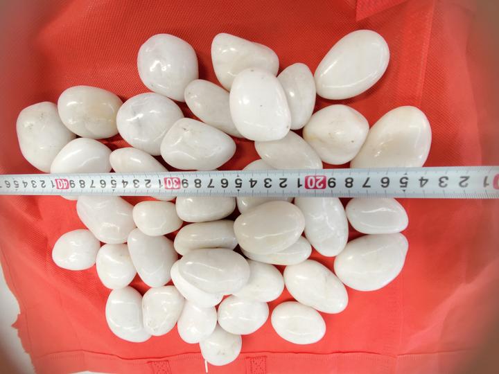 Produktbild Aquagart 20kg Polierter Kiesel Flusskiesel Kieselsteine Gartenkies Zierkies weiss (30 x 30 x 200 cm)