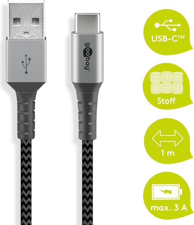 Produktbild Goobay USB A — USB C (2 m, USB 2.0)
