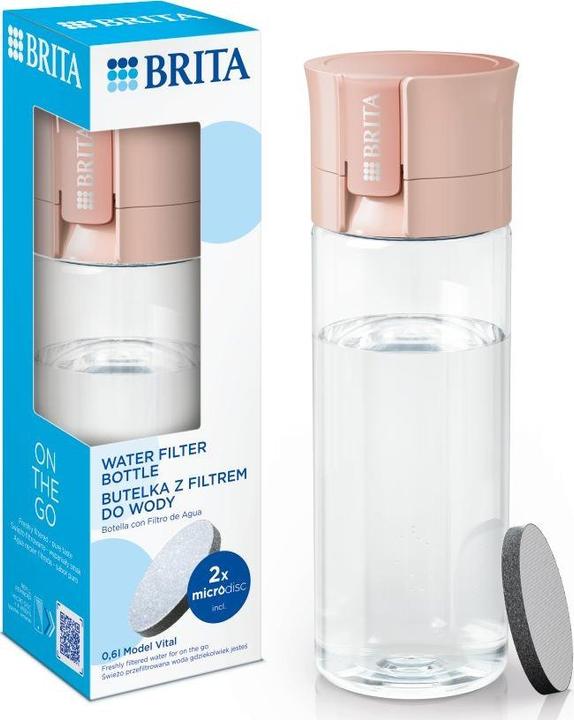 Immagine prodotto Brita Bottiglia con filtro a 2 dischi Vital Peach (0.60 l)
