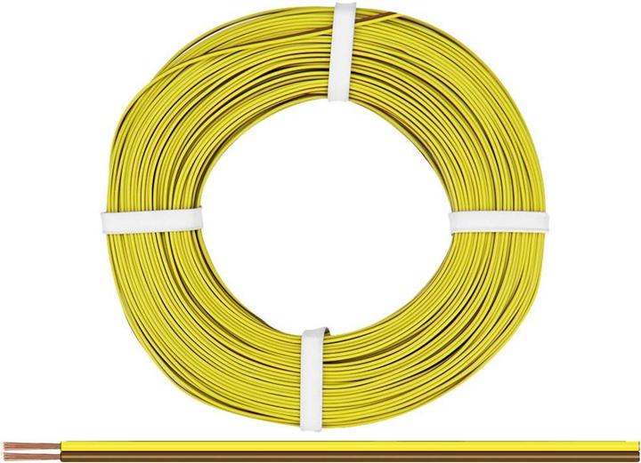 Actual product image Donau Electronics 250-38-25 Stranded wire 2 x 0.50 mm² Yellow, Brown 25 m (25 m)
