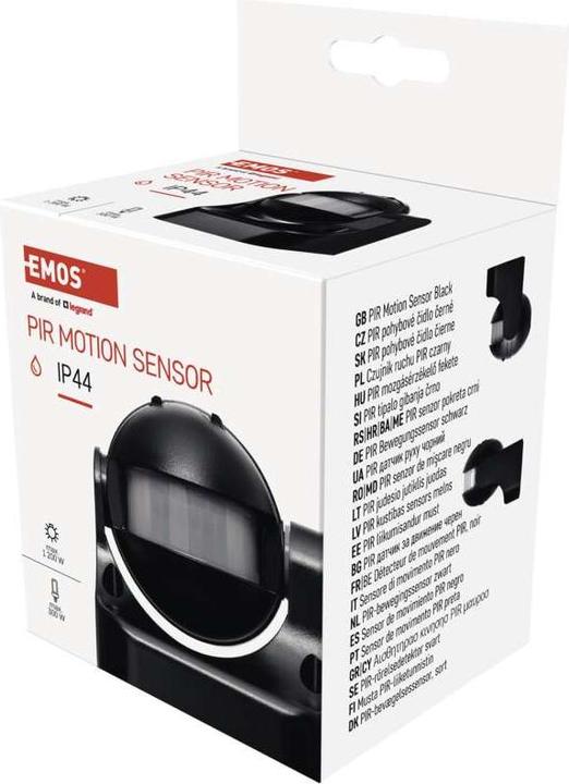 Actual product image Emos Motion detector (PIR sensor) IP44 1200W Black (12 m)