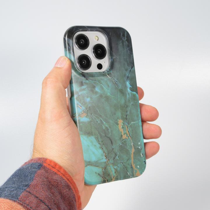 Image du produit PhoneLook Coque Silicone rigide mat avec effet marbre imprimé (Apple iPhone 14 Pro)