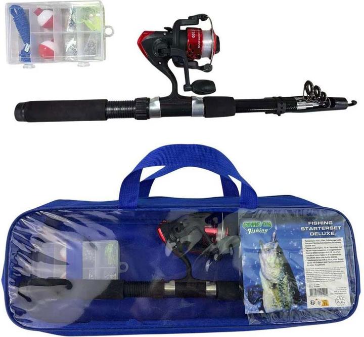 Immagine prodotto Game on fishing Starterset Deluxe in borsa portaoggetti (Telescopio, Set da pesca, 28 cm)