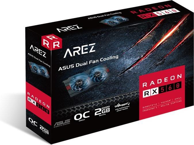 Actual product image ASUS Radeon AREZ RX 560 O2G EVO (2 GB)