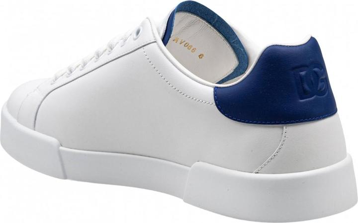 Actual product image Dolce & Gabbana portofino light sneakers in white and blue leather (40)