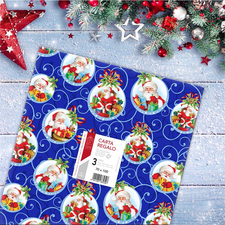 Immagine prodotto Magni Carta da regalo 70x100cm Natale 3 fogli (Carta da regalo, 3 x)