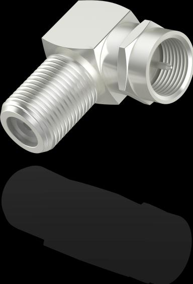 Produktbild Hama SAT-Adapter, F-Stecker - F-Kupplung, 90° (Antennenkabel)