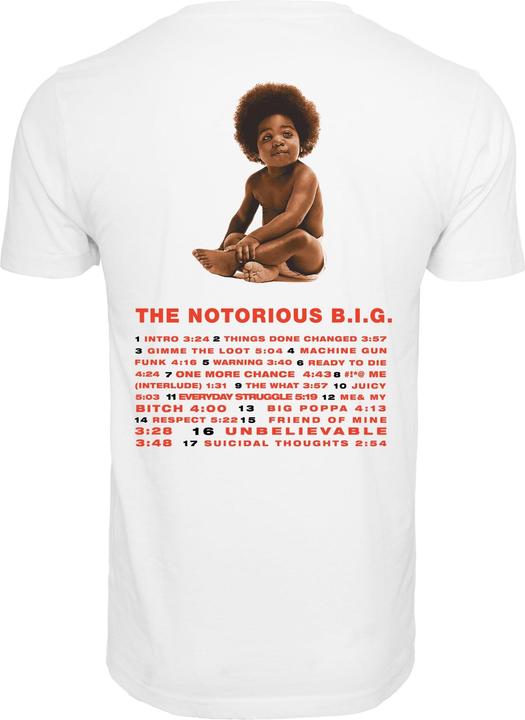 Actual product image MT Biggie Ready To Die Tracklist Tee (XS)