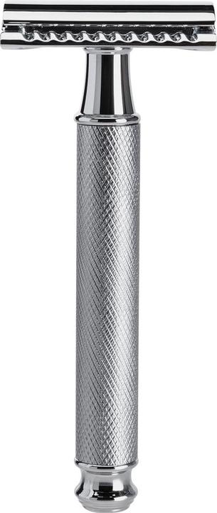 Actual product image Mootes Shaving razor chrome matt chiseled