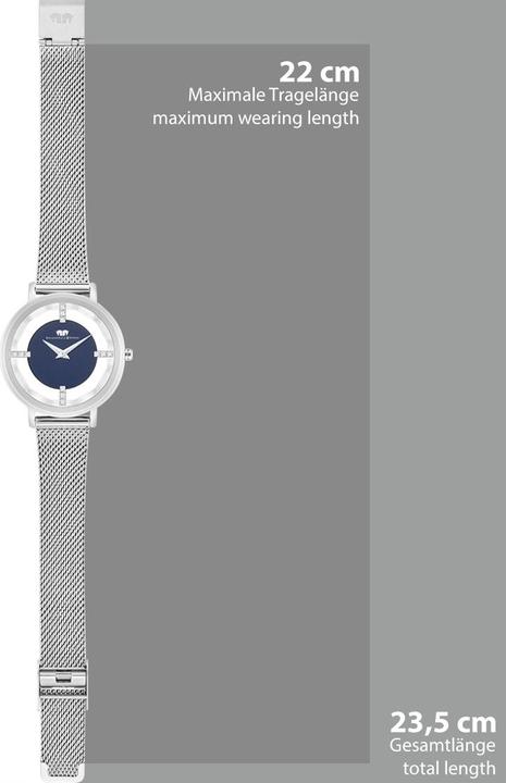 Actual product image Ladies Quartz Watch Lucrezia Stainless Steel Silver - 33682 (Analogue wristwatch, 36 mm)
