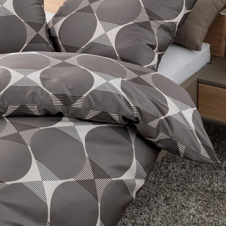 Produktbild Janine Mako-Satin Bettwäsche J.D. 87103 taupe (Duvetbezug, 155x220 cm + 80x80 cm)