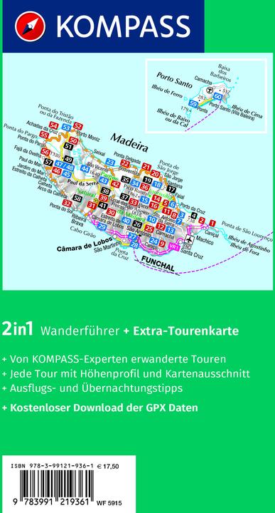 Produktbild Wanderführer Madeira, 60 Touren (Deutsch, Peter Mertz, 2023)