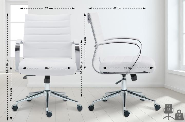 Image du produit CLP Chaise de bureau Oakland réglable en hauteur et pivotante