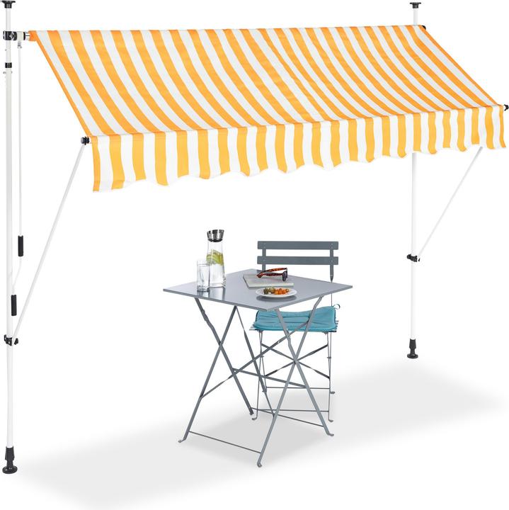 Image du produit Relaxdays Marquise de balcon sans perçage (2.50 m)