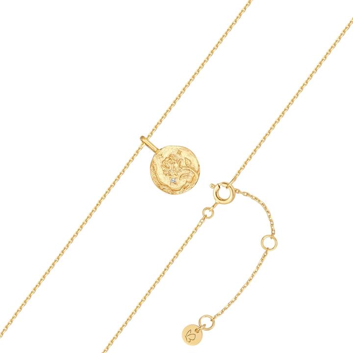 Actual product image Glanzstücke München Ladies necklace birth flower June rose - 37204 (Sterling Silver, 40 - 45 cm)