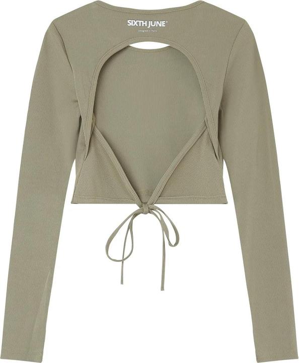 Actual product image Sixth June Long sleeve open back women's crop top (M)