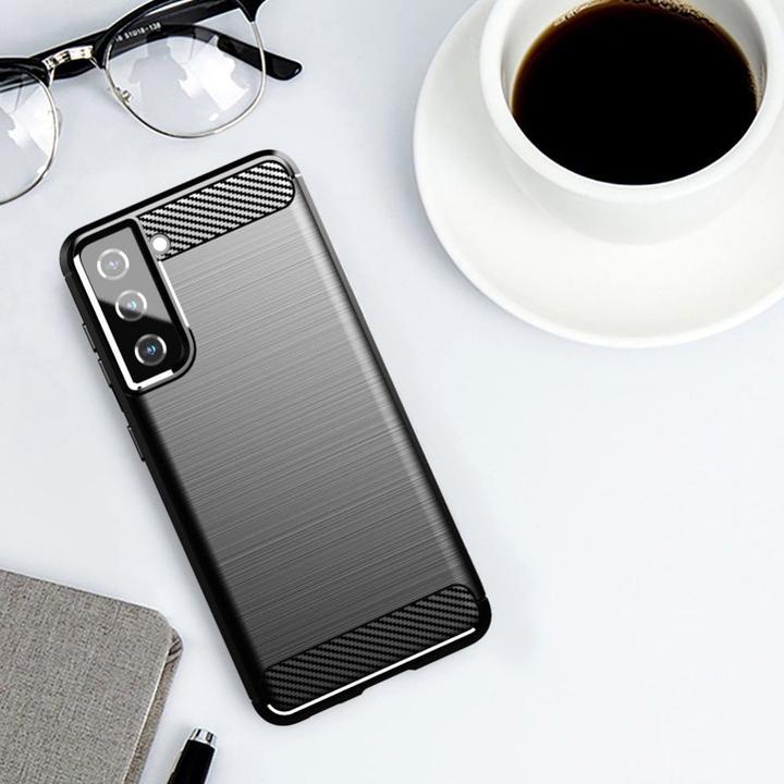 Produktbild Hurtel Carbon Case flexible cover for Samsung Galaxy S21 FE black (Samsung Galaxy S21 FE)