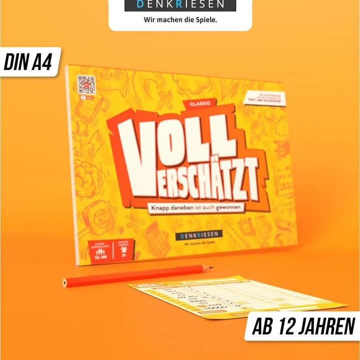 Produktbild Denkriesen VOLL VERSCHÄTZT A4-Block - Knapp daneben ist auch gewonnen. - Classic Edition (Deutsch)