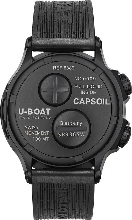 Immagine prodotto U-Boat 8889 Capsoil Doppiotempo DLC GMT 45mm 10ATM (Orologio da polso analogico, 45 mm)
