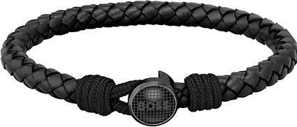 Hugo Boss Fashionableack leather bracelet Classic 1580468M - Length: 19 cm (19 cm)