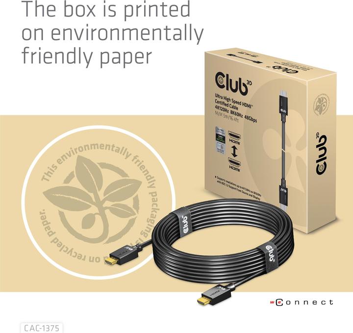 Actual product image Club 3D HDMI (Type A) - HDMI (Type A) (5 m, HDMI)