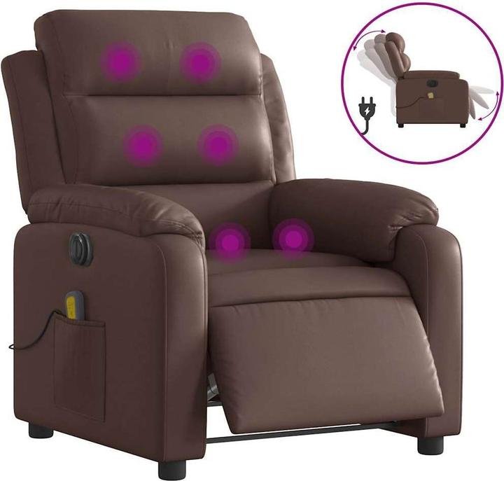 Image du produit VidaXL Fauteuil de massage électrique Fauteuil de télévision Fauteuil de relaxation Similicuir