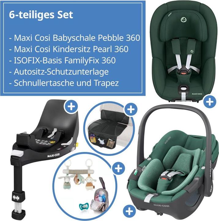 Produktbild Maxi-Cosi Babyschalen 3in1 Babyschale & Reboarder-Set FamilyFix (Babyschale, ECE R129/i-Size Norm)