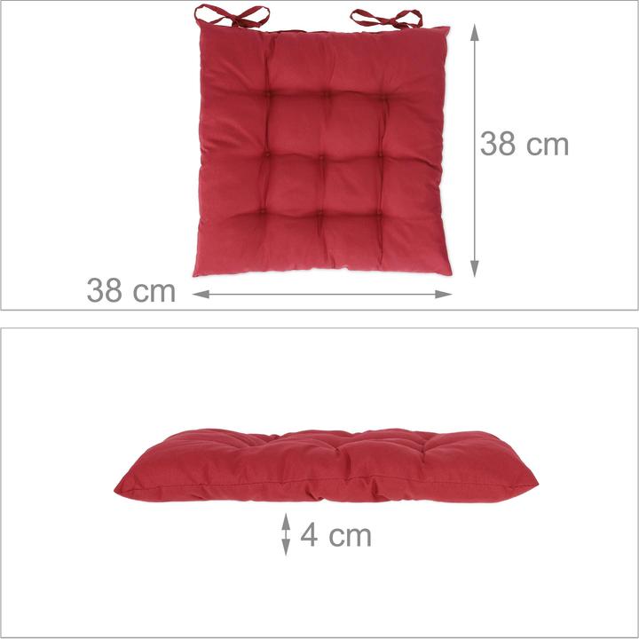 Actual product image Relaxdays chair cushion (38 x 38 x 5 cm)