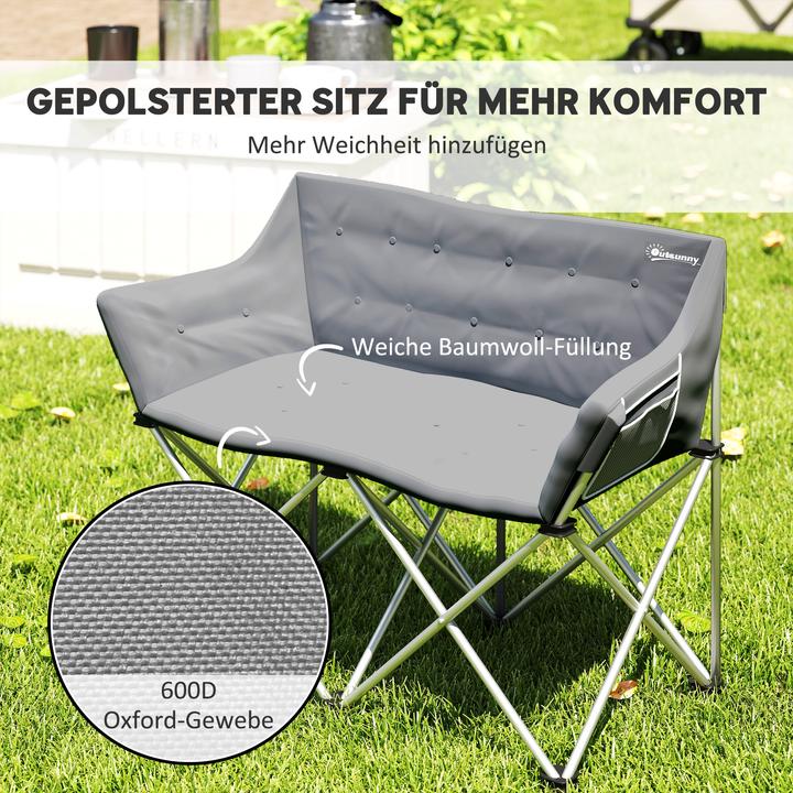 Immagine prodotto Outsunny Campingstuhl Metall, Oxfordstoff Grau