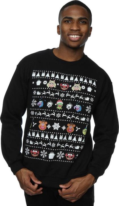 Immagine prodotto Disney The Muppets Christmas Heads Felpa Uomo (M)