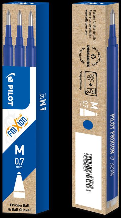 Produktbild Pilot FriXion Refill Set à 3 (Ersatzmine, Blau, 0.70 mm)
