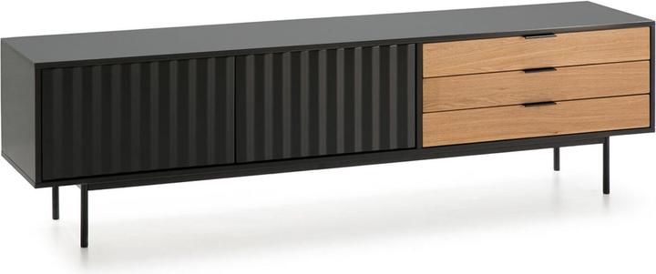 Image du produit Teulat Buffet Sierra noir/chêne 180 x 52 cm