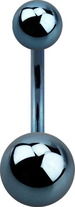 Produktbild Star Piercing Banane hellblau mit zwei Kugeln (Titan G23, ohne Messing)
