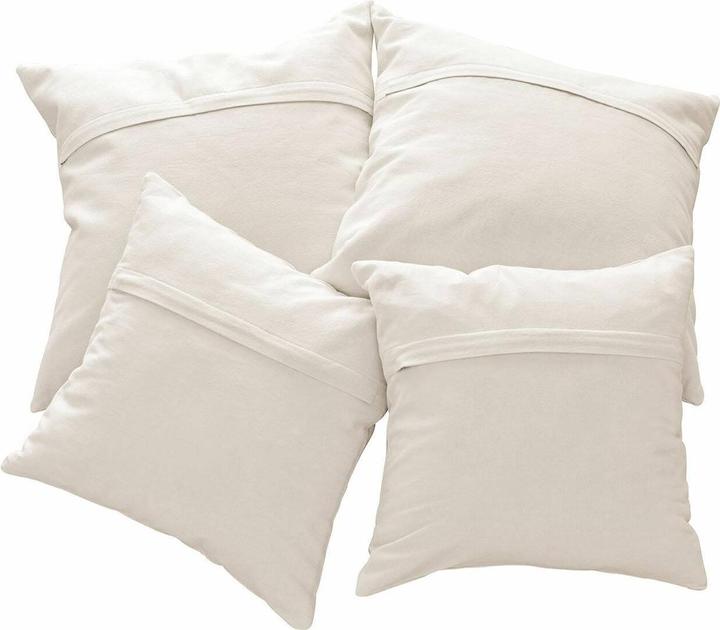 Produktbild Loberon Kissenhülle 4er Set Marly creme/grün (50 x 50 cm)