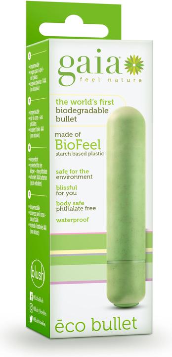 Actual product image Gaia Eco Bullet Vibrator â Green