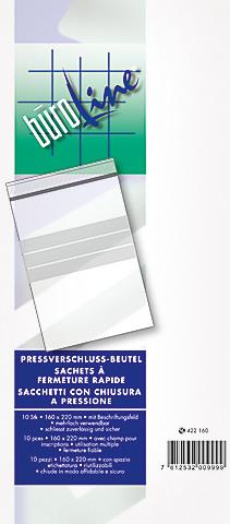 Immagine prodotto BüroLine Sacchetto a pressione 115x155mm con campo di etichettatura (10 Pezzo/i)