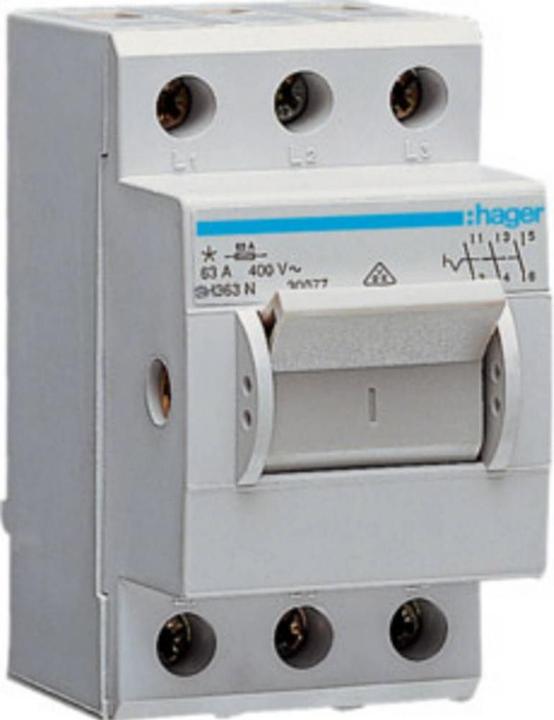 Hager Interruttore principale grigio a 3 poli 63 A