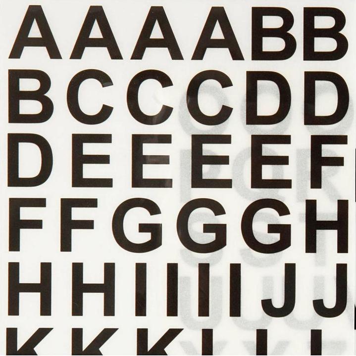 Produktbild Focus Home Interactive Rubbelaufkleber Buchstaben und Zahlen schwarz, 2 Bögen