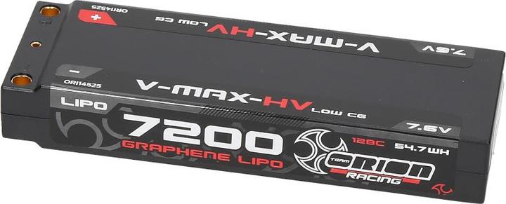 Image du produit Team Orion V-Max-HV Graphene Tech 7200 LCG 7.6V 2S 128C (7.60 V, 7200 mAh)