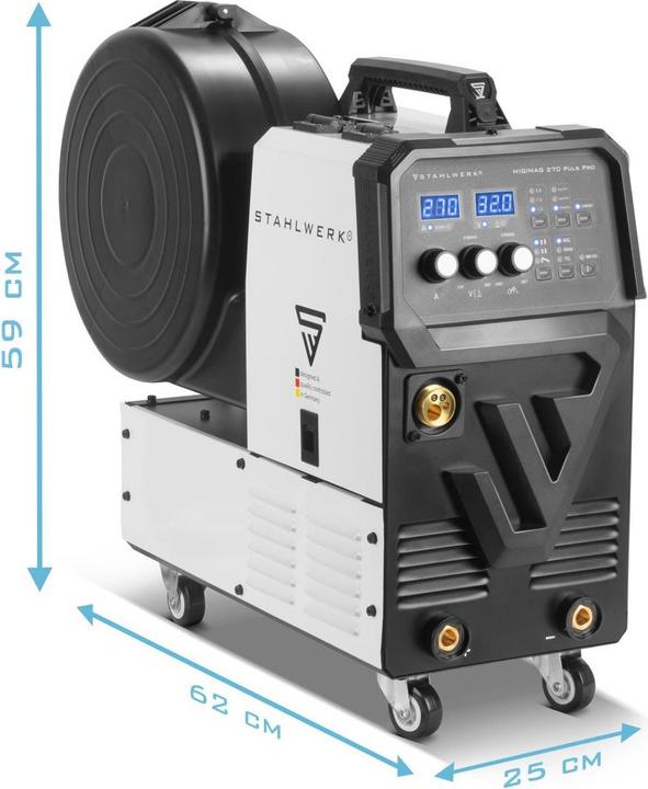 Produktbild Stahlwerk Schweissgerät MIG 270 Puls Pro 4-in-1 Schutzgas-Schweissgerät Alu-Paket