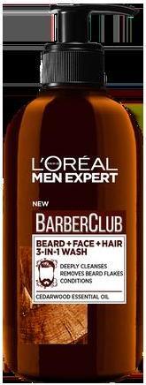 Actual product image L'Oréal Paris L'Oreal - Men Expert Barber Club Beard Face Hair Wash 3In1 Cleansing Gel For Washing Face Beards And (200 ml)