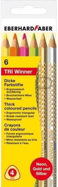 EberhardFaber Crayon TRI Winner illuminated 6-pack 518306 (Luminous colours, 6 x)