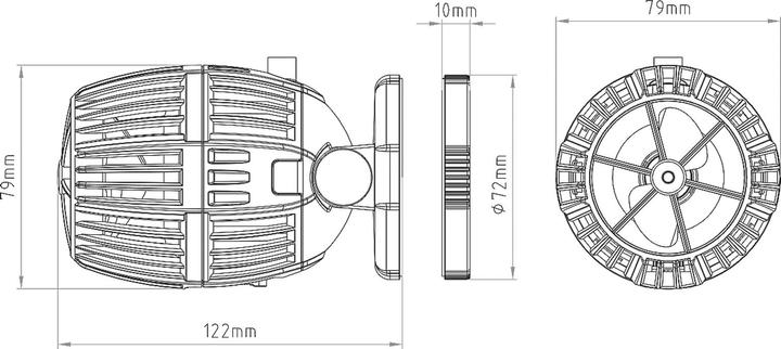 Image du produit SunSun CW-140 Pompe brassage Wavemaker 1200-15000 l 40 w Contrôleur Aquarium Eau douce Eau salée