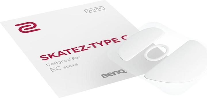 Actual product image BenQ Zowie Skatez type C white mouse feet for the EC series, white Teflon, 0.6 mm thick